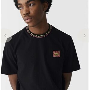 Lazy Oaf Black Tee with Pink and Green Accents